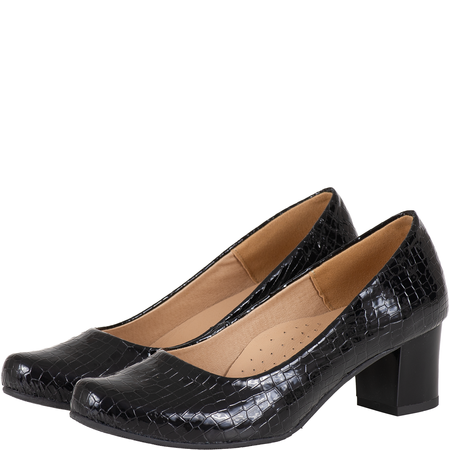 Czółenka damskie skórzane Syrena SE 7115E/12 czarne