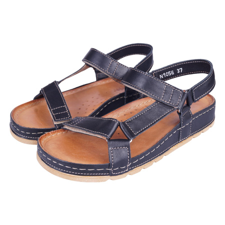 Sandały damskie skórzane SYRENA SBB 221056 czarne