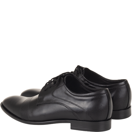Półbuty wizytowe męskie skórzane Syrena SE 0938 czarne