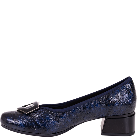 Czółenka skórzane Syrena SPU 1516 Carmen na słupku 4,5 cm