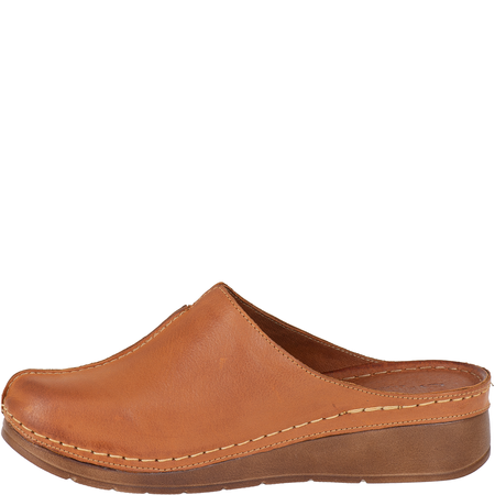 Klapki damskie skóra naturalna Syrena SST 922/M rude