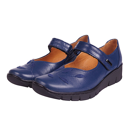 Komfortowe półbuty damskie SWB 22014 granatowe