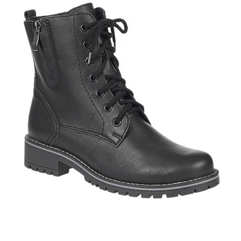 Botki damskie skórzane marki Syrena SST 4038 czarne