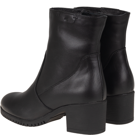 Czarne botki na słupku Syrena SST 4105 - 6 cm obcas