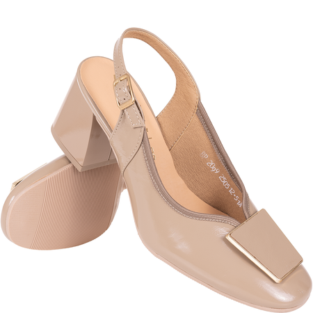 Beżowe sandały marki Syrena SGO 2099 - skóra naturalna