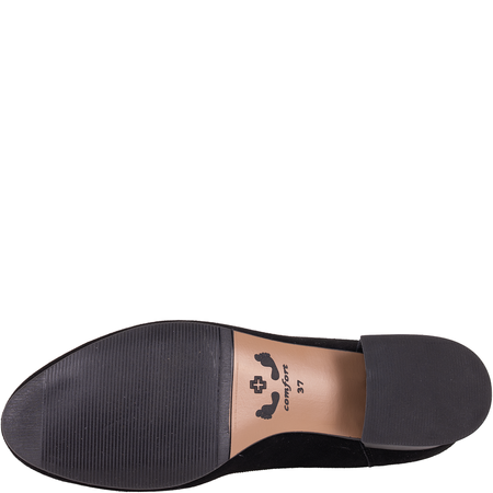 Czółenka damskie Syrena SGO 2094 czarne skóra welurowa