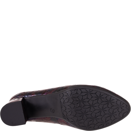 Czółenka skórzane Syrena SPU 1162V krokodyl, obcas 6 cm