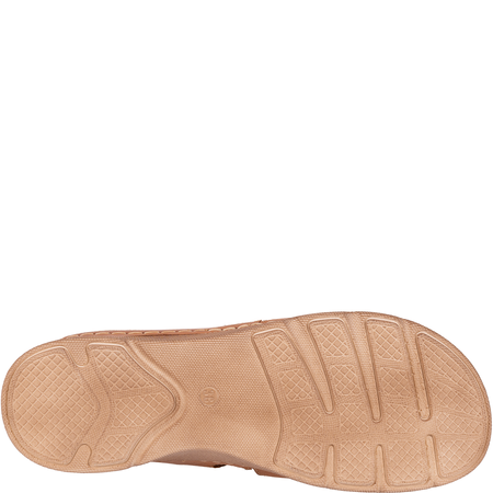 Klapki damskie Syrena SST 925 rude skóra naturalna