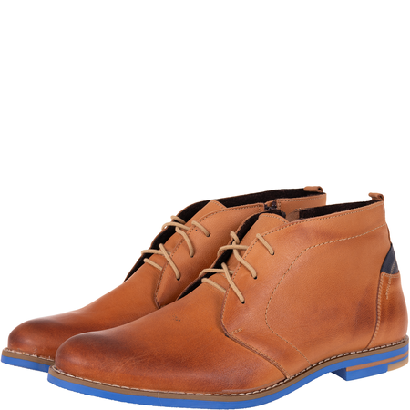 Trzewiki męskie rude Syrena SST 176 - skóra naturalna