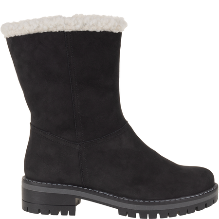 Zimowe botki ocieplane Syrena SST 4075 czarne, nubuk