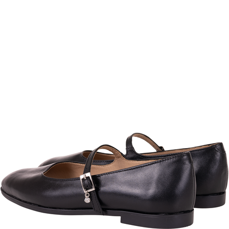 Baleriny damskie z paskiem Syrena SE P-297, skóra naturalna