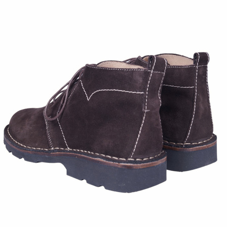 Skórzane trzewiki męskie polskiego producenta SYRENA 821 brąz