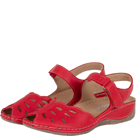 Sandały damskie skórzane Syrena SH 4011 czerwone