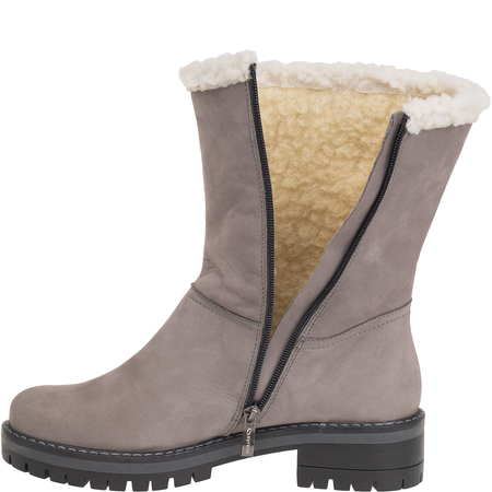 Zimowe botki ocieplane Syrena SST 4075 szare, nubuk