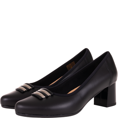 Czółenka damskie skórzane marki Syrena SGO 1562 czarne