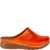 Klapki damskie skóra naturalna Syrena SST 922/M pomarańczowe