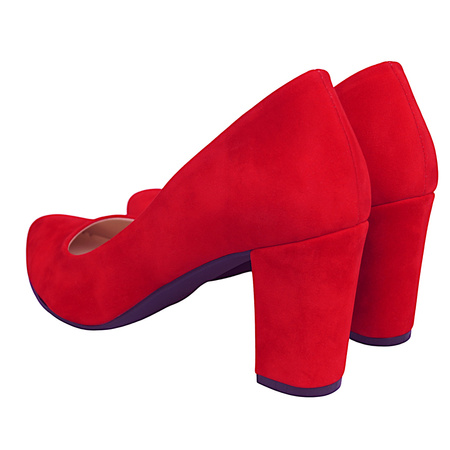 Polskie czerwone czółenka o wysokości 7 cm - idealne na każdą okazję