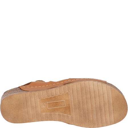 Sandały damskie na koturnie marki Syrena SST 969 rude