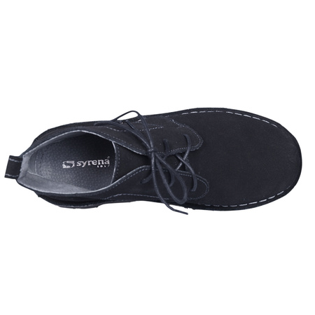 Skórzane trzewiki męskie polskiego producenta SYRENA 821 czarne