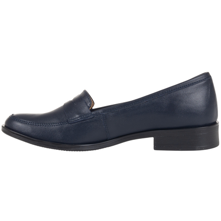 Półbuty damskie mokasyny skórzane Syrena SE 0052P granatowe