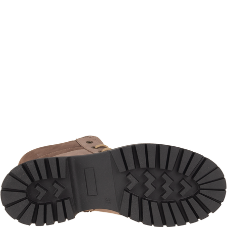 Botki damskie Syrena SST 4103 cappuccino - skóra naturalna