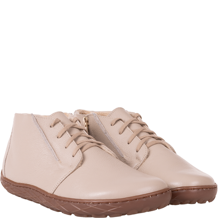 Botki barefoot marki Syrena SGO B011 groch beż - skóra naturalna