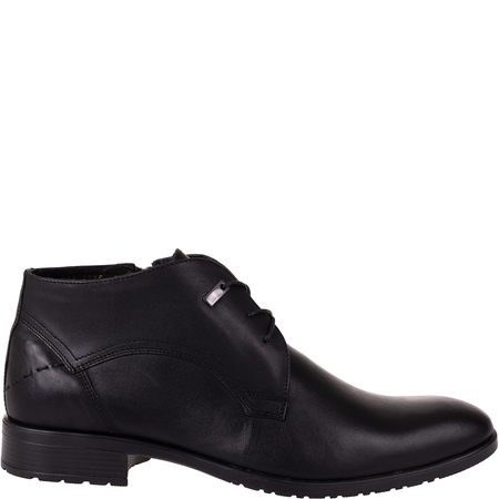 Trzewiki męskie Syrena SI 084A-459 czarne - skóra naturalna