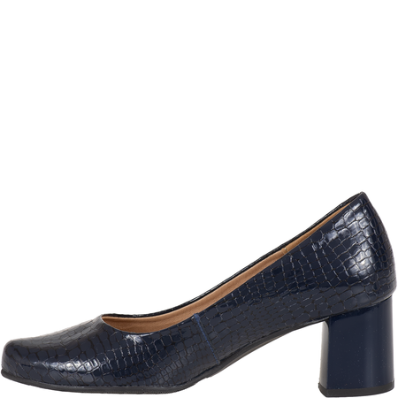 Czółenka damskie skórzane Syrena SE 7115E granatowe