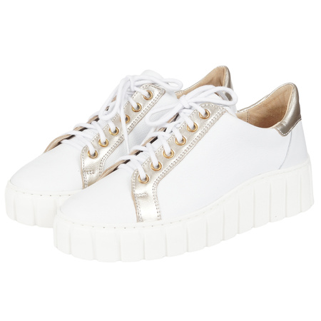 Półbuty damskie skórzane marki Syrena SST 1772 białe