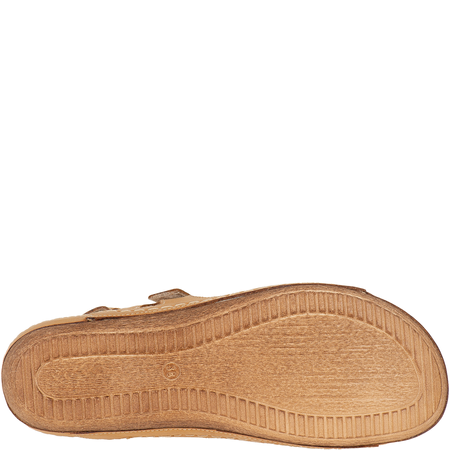 Sandały damskie skórzane Syrena Comfort SH 205 jasny brąz