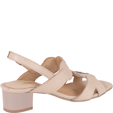 Sandały Syrena SWB 564 jasny beż skóra naturalna tęgość H