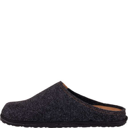 Kapcie męskie Inblu SI000025 szare - filc, skórzana wkładka