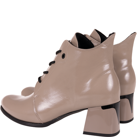 Czółenka skórzane Syrena SPU 1285 czarne lakierowane