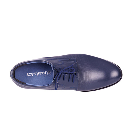 Półbuty wizytowe męskie skórzane Syrena SE 919B granat