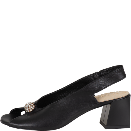 Sandały damskie Syrena SLA 994/C czarne, skóra licowa