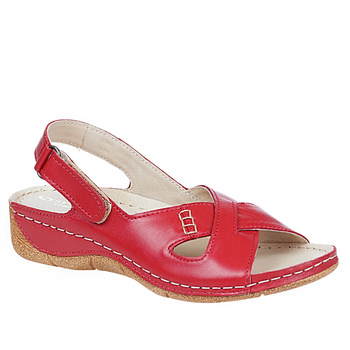 Sandały damskie skórzane Syrena Comfort SWB 531 malina