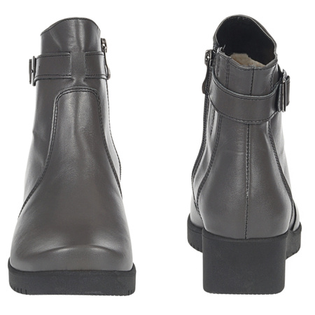 Klasyczne botki skórzane Syrena - model SE 015 B grafit