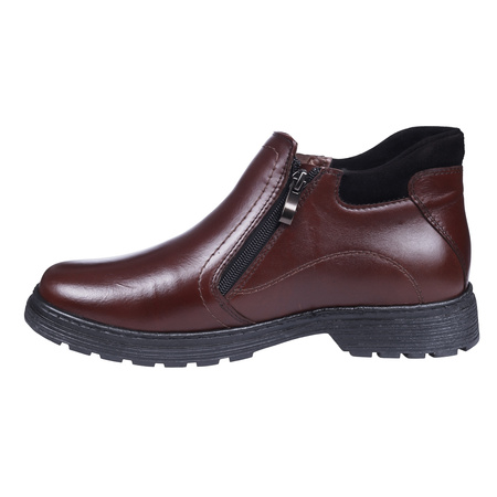 Kozaki męskie za kostkę skóra naturalna Syrena SWB WZ 08 brąz