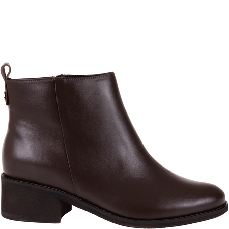 Komfortowe botki damskie skórzane Syrena SPU B-273 czekolada