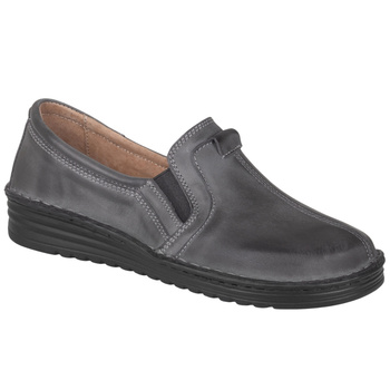 Szare półbuty damskie skórzane SOT 079/M marki Syrena