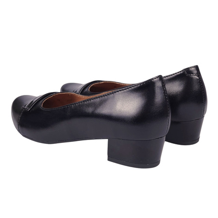 Czółenka skórzane damskie marki Syrena SWB 22013 czarne