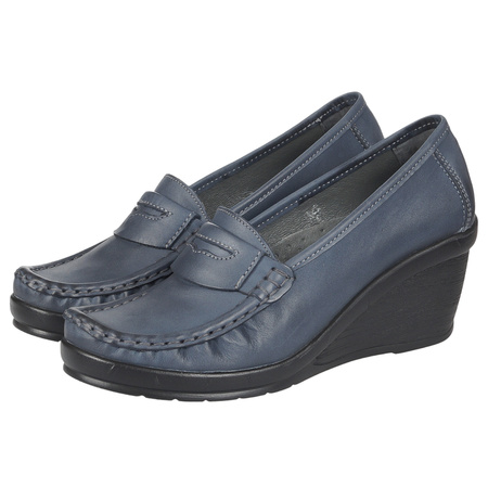 Półbuty na koturnie skórzane damskie Syrena SST 1593/50