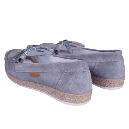 Szare zamszowe mokasyny damskie Syrena SBB 221033