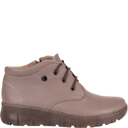 Botki damskie skórzane w kolorze cappuccino Syrena SH 793