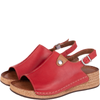 Skórzane sandały damskie marki Syrena SST 987 czerwone