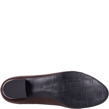 Czółenka skórzane damskie marki Syrena SWB 013 brązowe