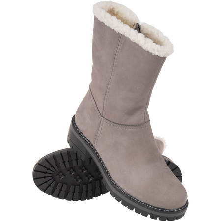 Zimowe botki ocieplane Syrena SST 4075 szare, nubuk