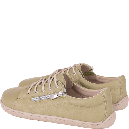 Wygodne półbuty BareFoot Syrena SH 436 - skóra, zielone