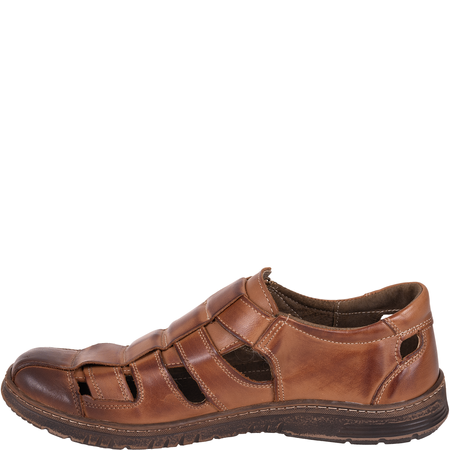 Sandały męskie Syrena SI 145A-868 brązowe skórzane