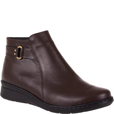 Wygodne botki damskie skórzane Syrena SGO 2104 czekolada